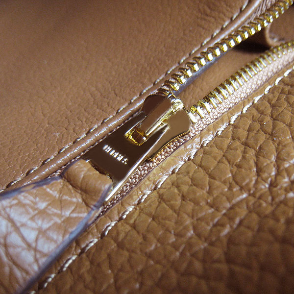 High Quality Hermes Kelly 35cm Togo Leather Bag Coffee 6308 - Click Image to Close